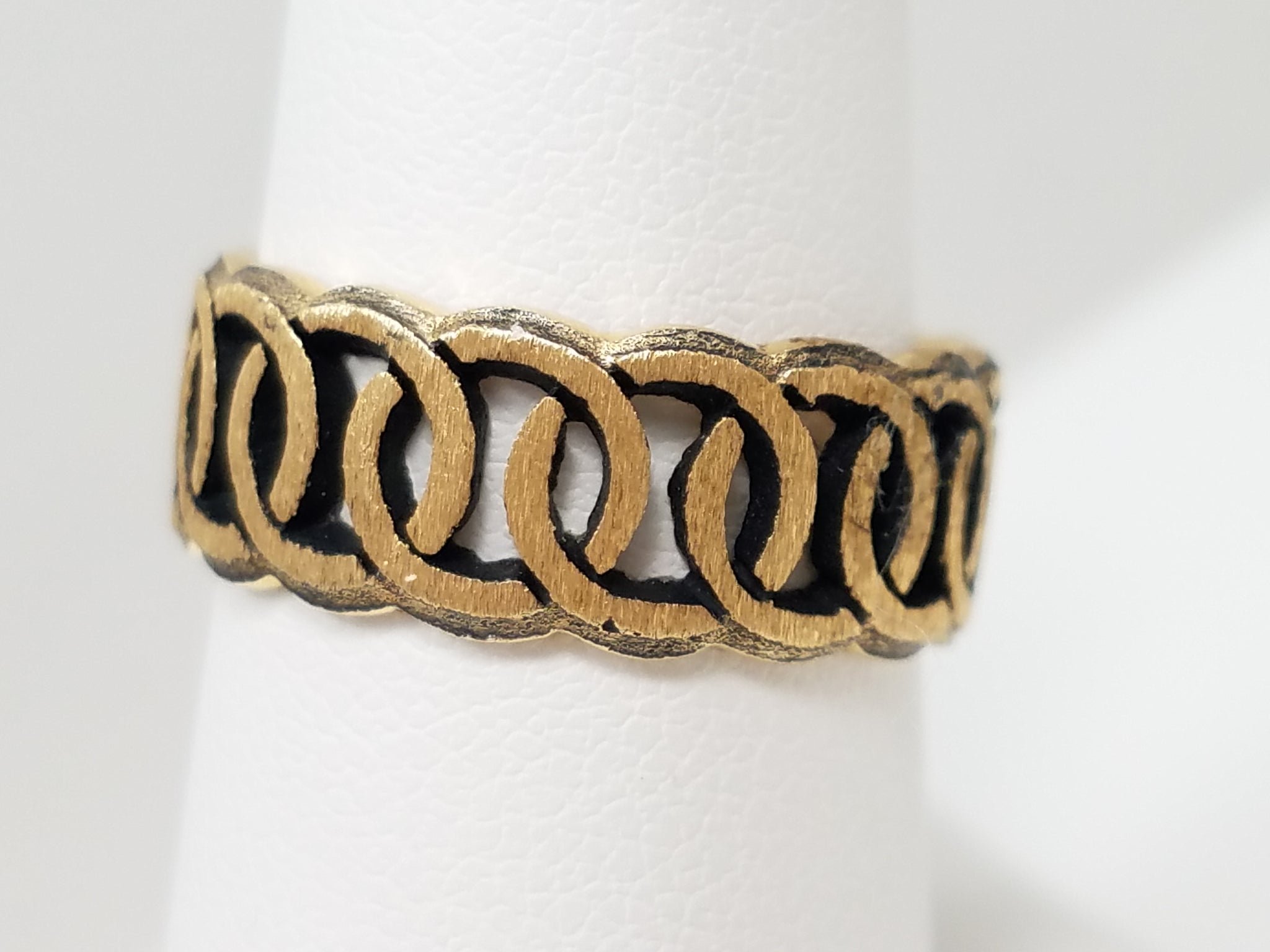 14K Link Style Ring, New Old Stock 1970's