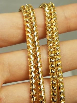 10k Yellow Gold Franco Link 3.3mm/24" Necklace
