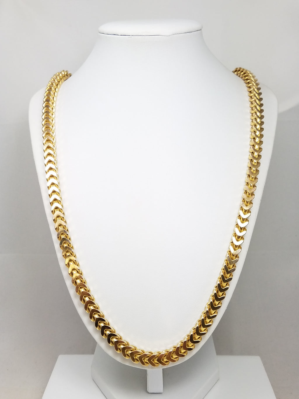 Wicked Cool! 32" Hollow 10k Yellow Gold Franco Link Chain Necklace
