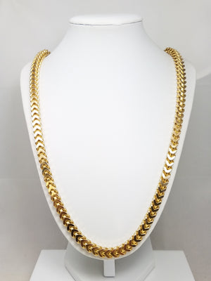 Wicked Cool! 32" Hollow 10k Yellow Gold Franco Link Chain Necklace