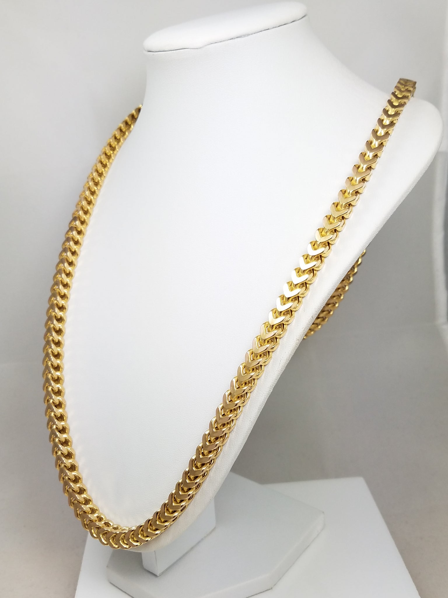 Wicked Cool! 32" Hollow 10k Yellow Gold Franco Link Chain Necklace