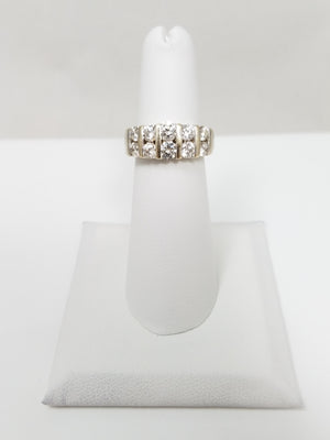Gleaming 18k White Gold 1ctw Natural Diamond Ring Band