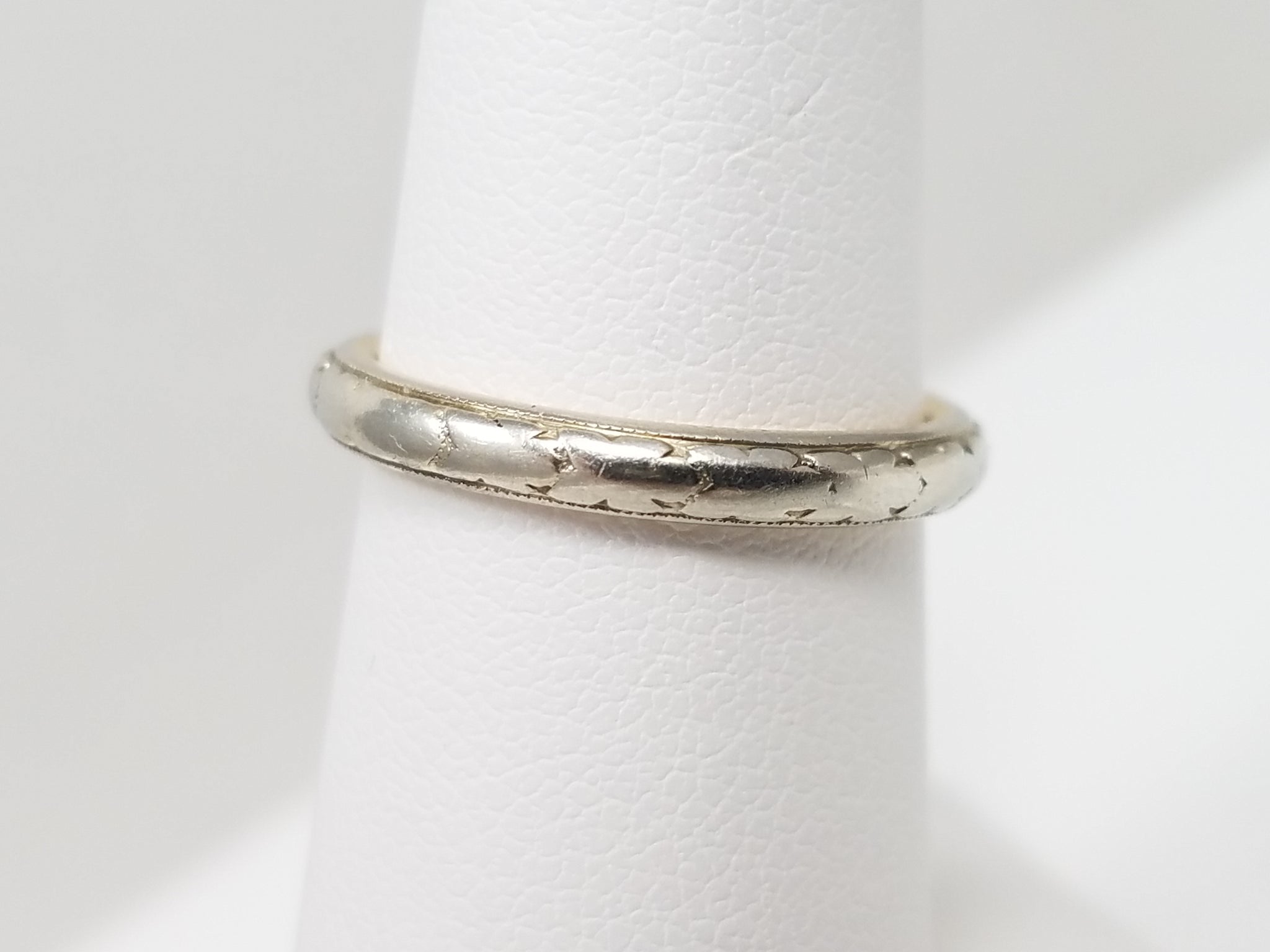 Classy Early 1900's Platinum & 18k Yellow Gold Wedding Ring Band