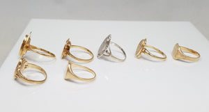 Vintage 10k & 14k Gold Signet Ring Lot