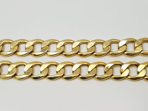 New 10k Yellow Gold Hollow Curb Link 8mm/20" Necklace