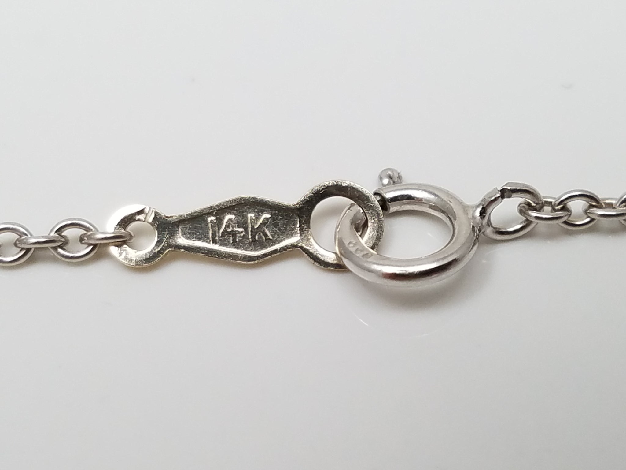14k White Gold Solid Cable Link 1.5mm/25" Necklace