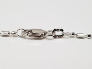 Precious 18" 14k White Gold Microbead Link Chain Necklace