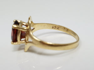 Precious 10k Yellow Gold Natural Garnet Ring