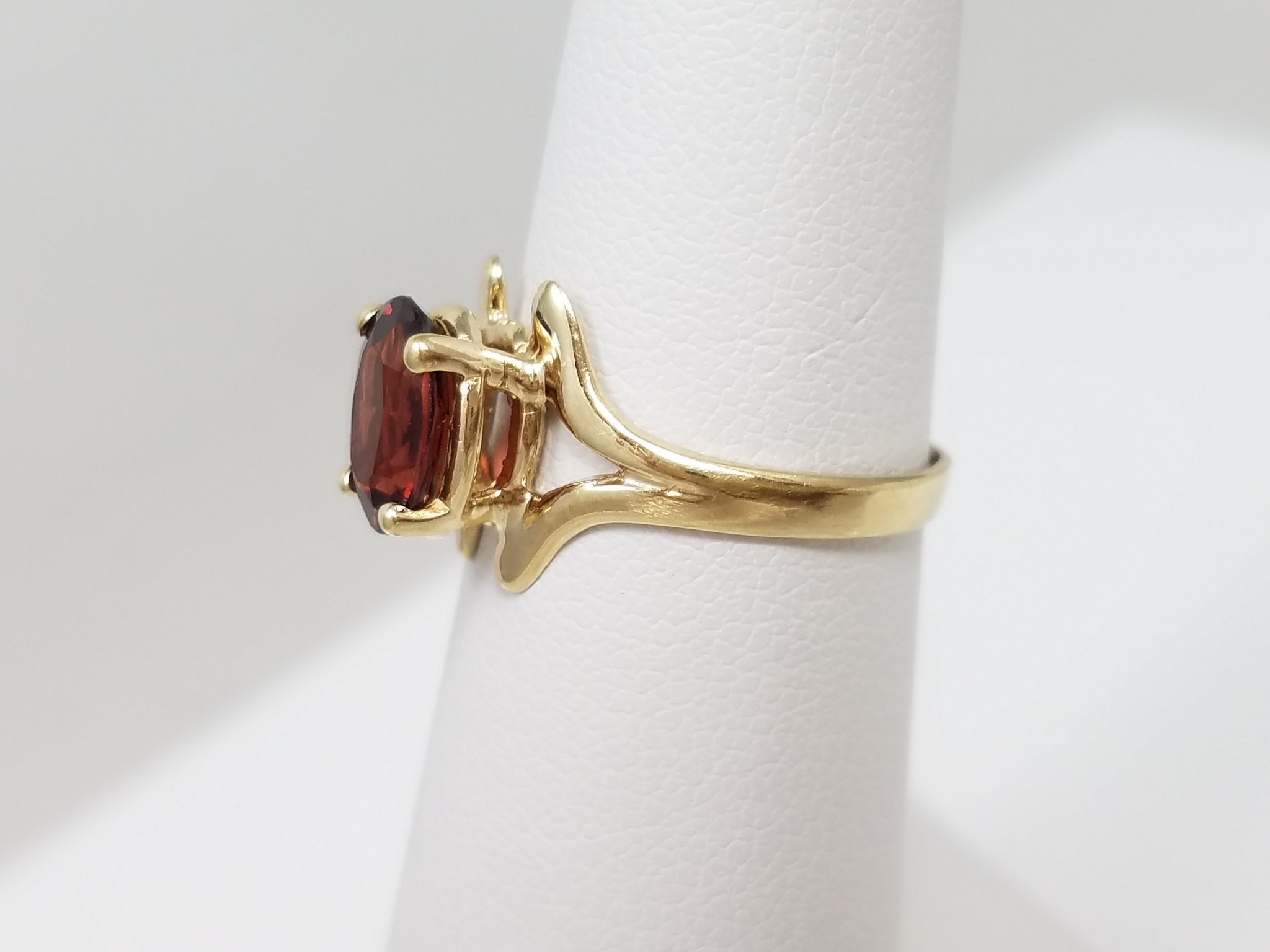 Precious 10k Yellow Gold Natural Garnet Ring