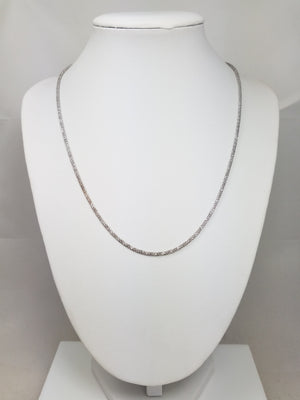 14k White Gold Sparkle Link 18" Necklace