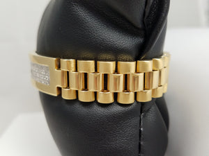 Dynamic Men's 18k Yellow Gold 3ctw+ Natural Diamond 8" Bracelet