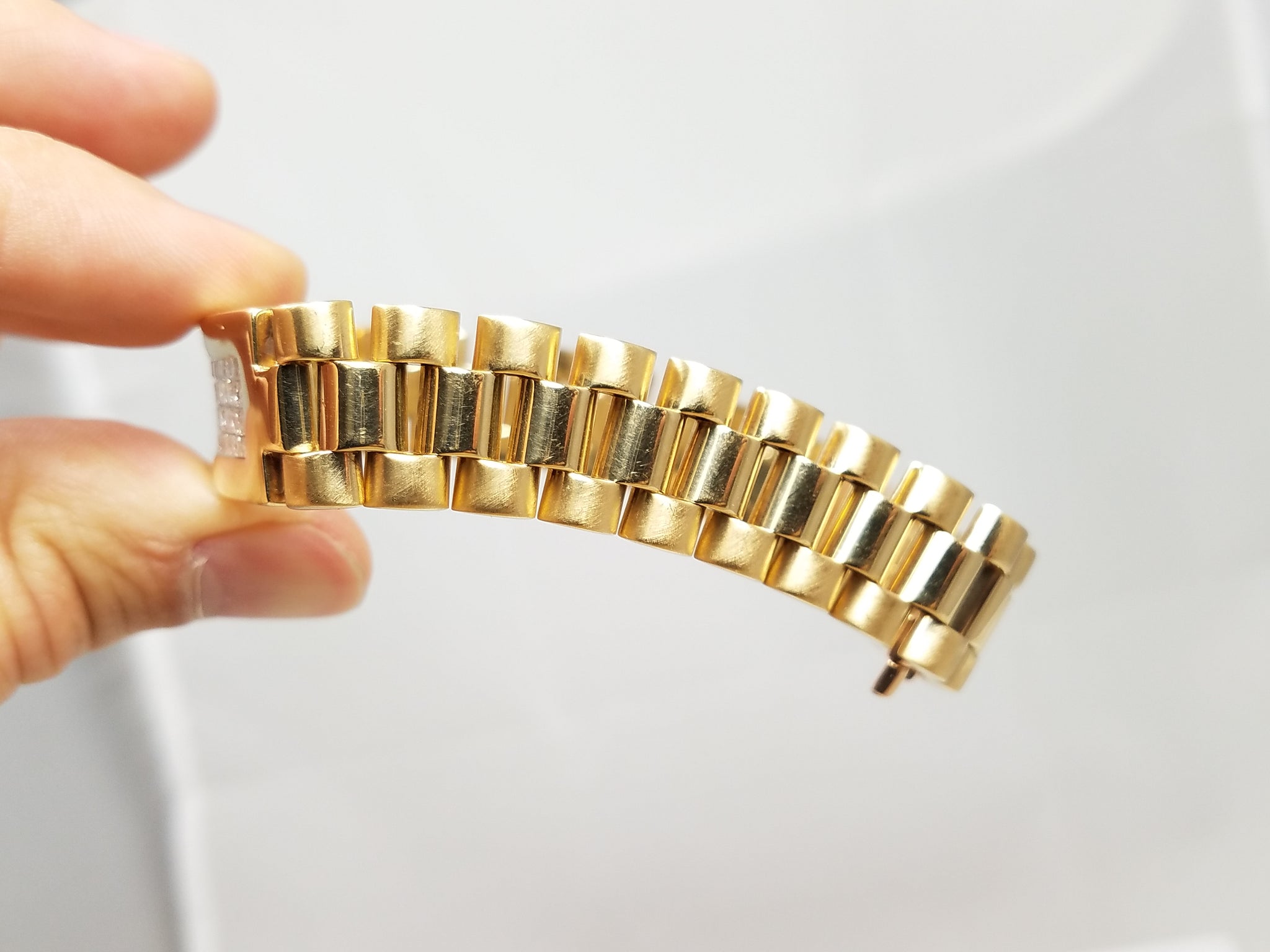Dynamic Men's 18k Yellow Gold 3ctw+ Natural Diamond 8" Bracelet