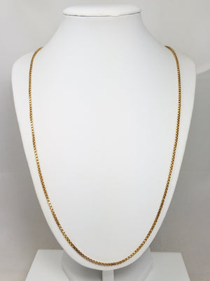Luxurious 18k Solid Box Link Chain
