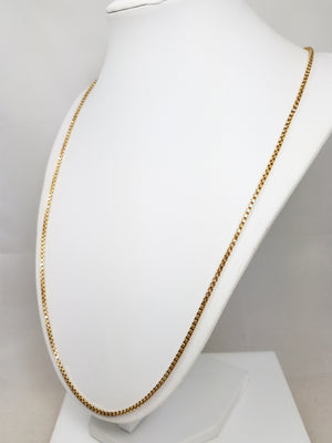 Luxurious 18k Solid Box Link Chain