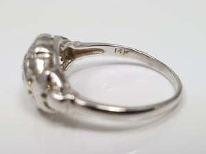 Intricate 1930's Art Deco Natural Diamond Wedding Ring Band