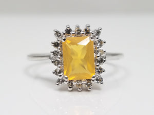 Stylish 14k Lab Grown Gem Ring