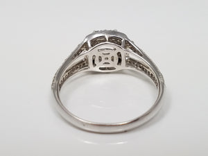 Scintillating 14k White Gold Natural Diamond Engagement Ring Mount
