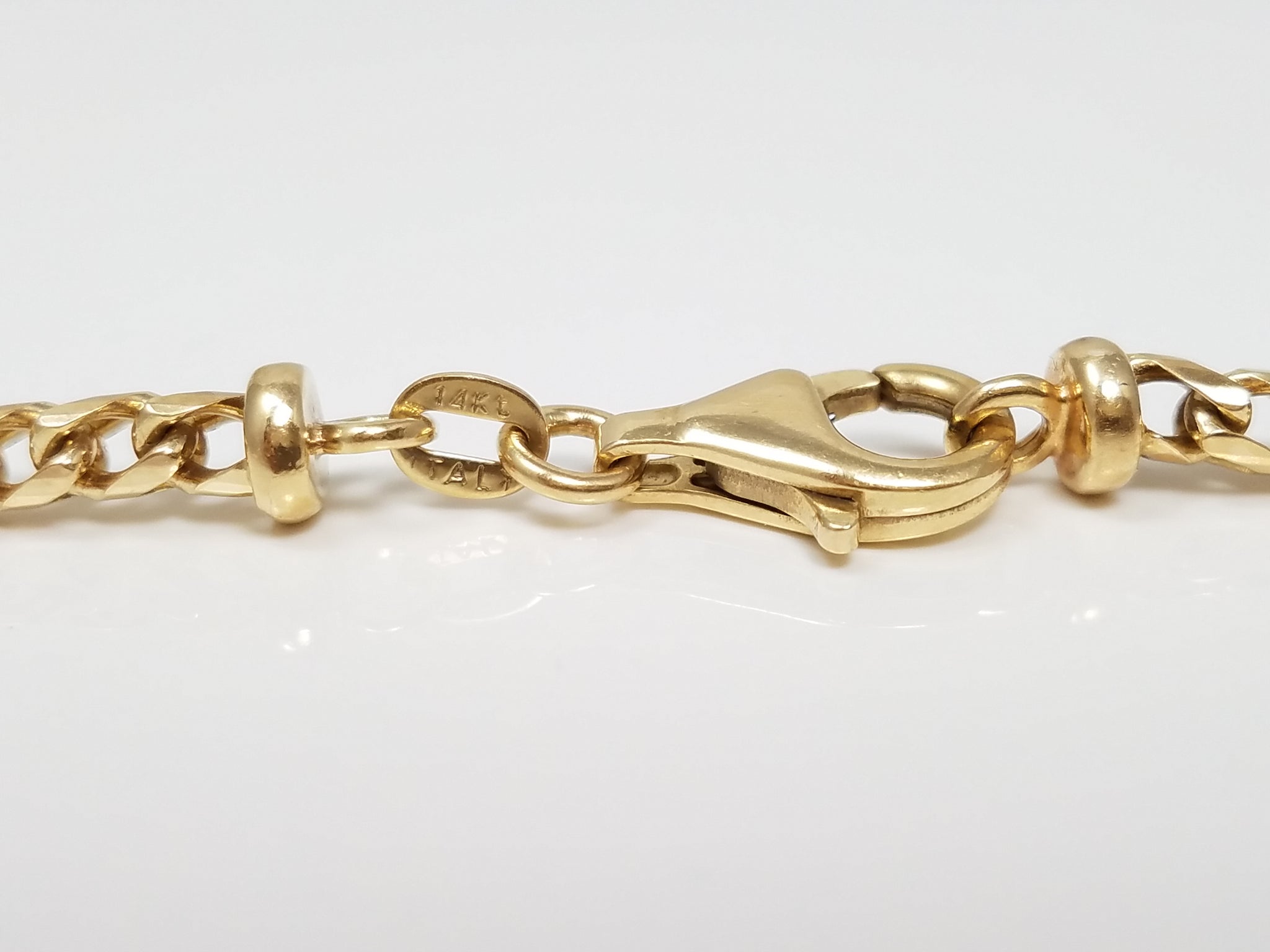 Outstanding 22" Solid 14k Yellow Gold Franco Link Chain Necklace