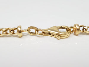 Outstanding 22" Solid 14k Yellow Gold Franco Link Chain Necklace