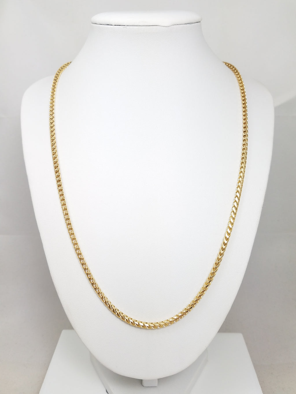 Outstanding 22" Solid 14k Yellow Gold Franco Link Chain Necklace