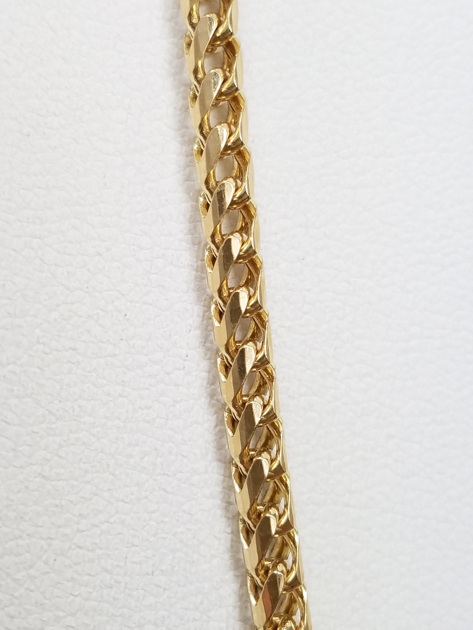 Outstanding 22" Solid 14k Yellow Gold Franco Link Chain Necklace