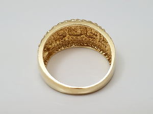 Greek Key Ring Band in 14k Yellow Gold