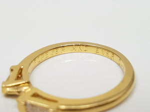 Classic 18k Yellow Gold Natural Diamond Engagement Ring Set Mount