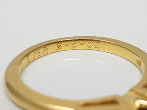 Classic 18k Yellow Gold Natural Diamond Engagement Ring Set Mount