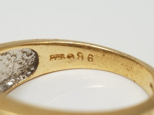 14k Yellow Gold Natural Diamond Ring Band