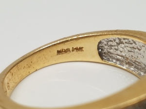 14k Yellow Gold Natural Diamond Ring Band