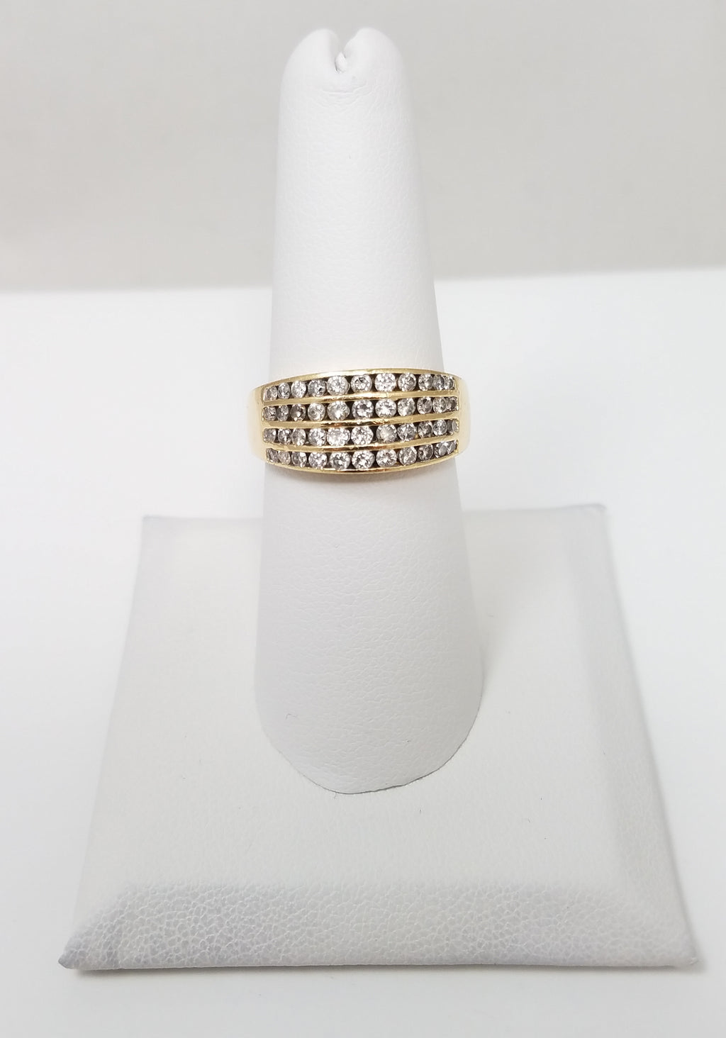 14k Yellow Gold Natural Diamond Ring Band