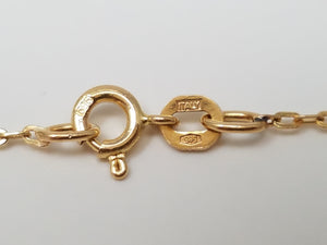 Vintage 14k Yellow Gold 23.5" Cable/Bar Link Necklace