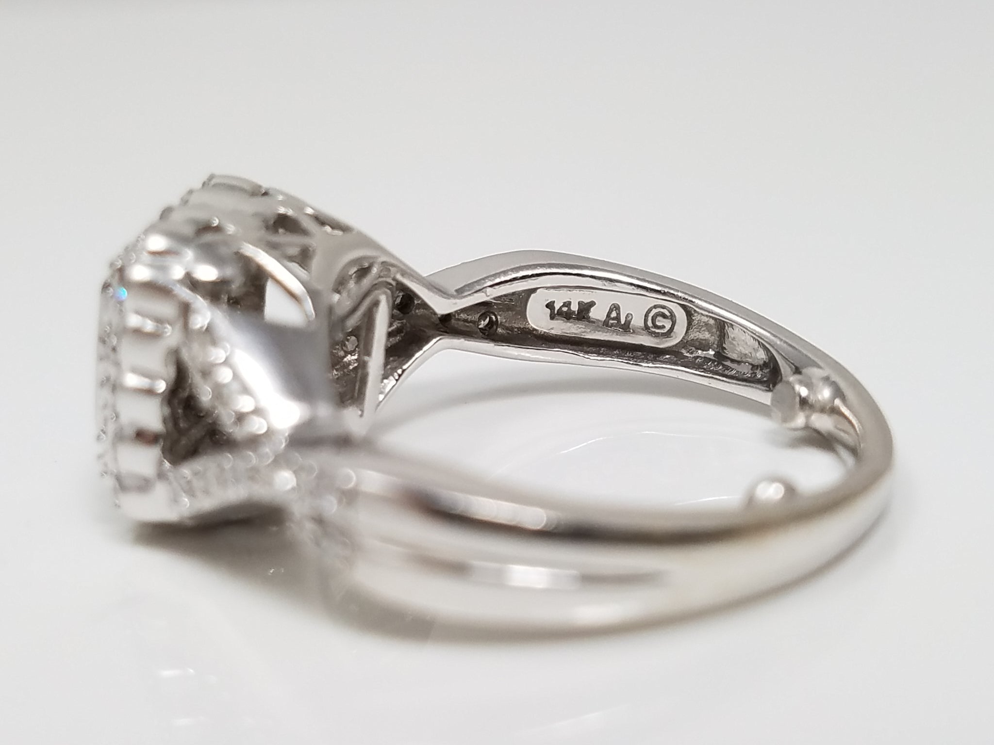 14k White Gold .50ctw Natural Diamond Ring