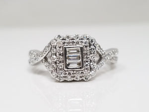 14k White Gold .50ctw Natural Diamond Ring