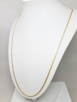 14k Yellow Gold Solid Mariner Link 2.6mm/26" Necklace