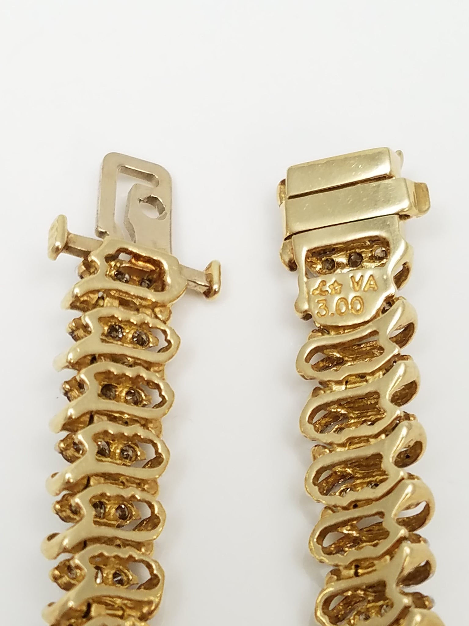 Classic 7" 10k Yellow Gold 3ctw Natural Diamond Tennis Bracelet