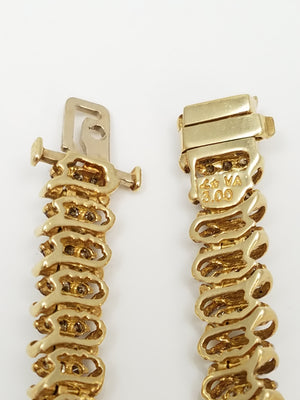 Classic 7" 10k Yellow Gold 3ctw Natural Diamond Tennis Bracelet