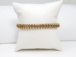 Classic 7" 10k Yellow Gold 3ctw Natural Diamond Tennis Bracelet