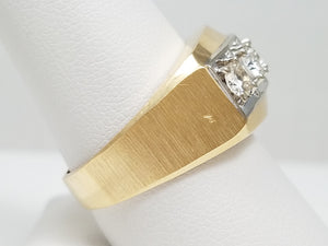 Men's 14k Gold 3/4ctw Natural Diamond Ring