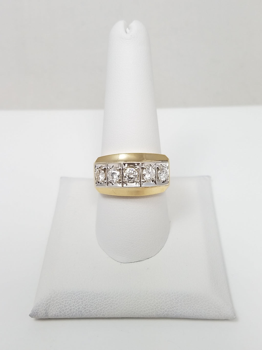 Men's 14k Gold 3/4ctw Natural Diamond Ring
