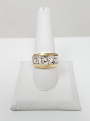 Men's 14k Gold 3/4ctw Natural Diamond Ring