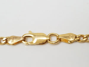 Traditional 7.25 14k Yellow Gold Figaro Link Bracelet