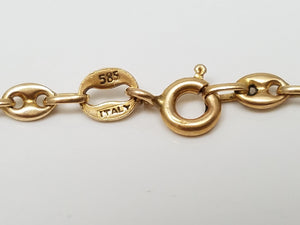 Precious 7.25" 14k Yellow Gold Puff Link Bracelet