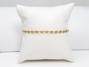 Precious 7.25" 14k Yellow Gold Puff Link Bracelet