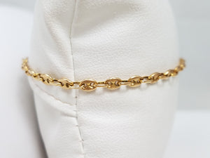 Precious 7.25" 14k Yellow Gold Puff Link Bracelet