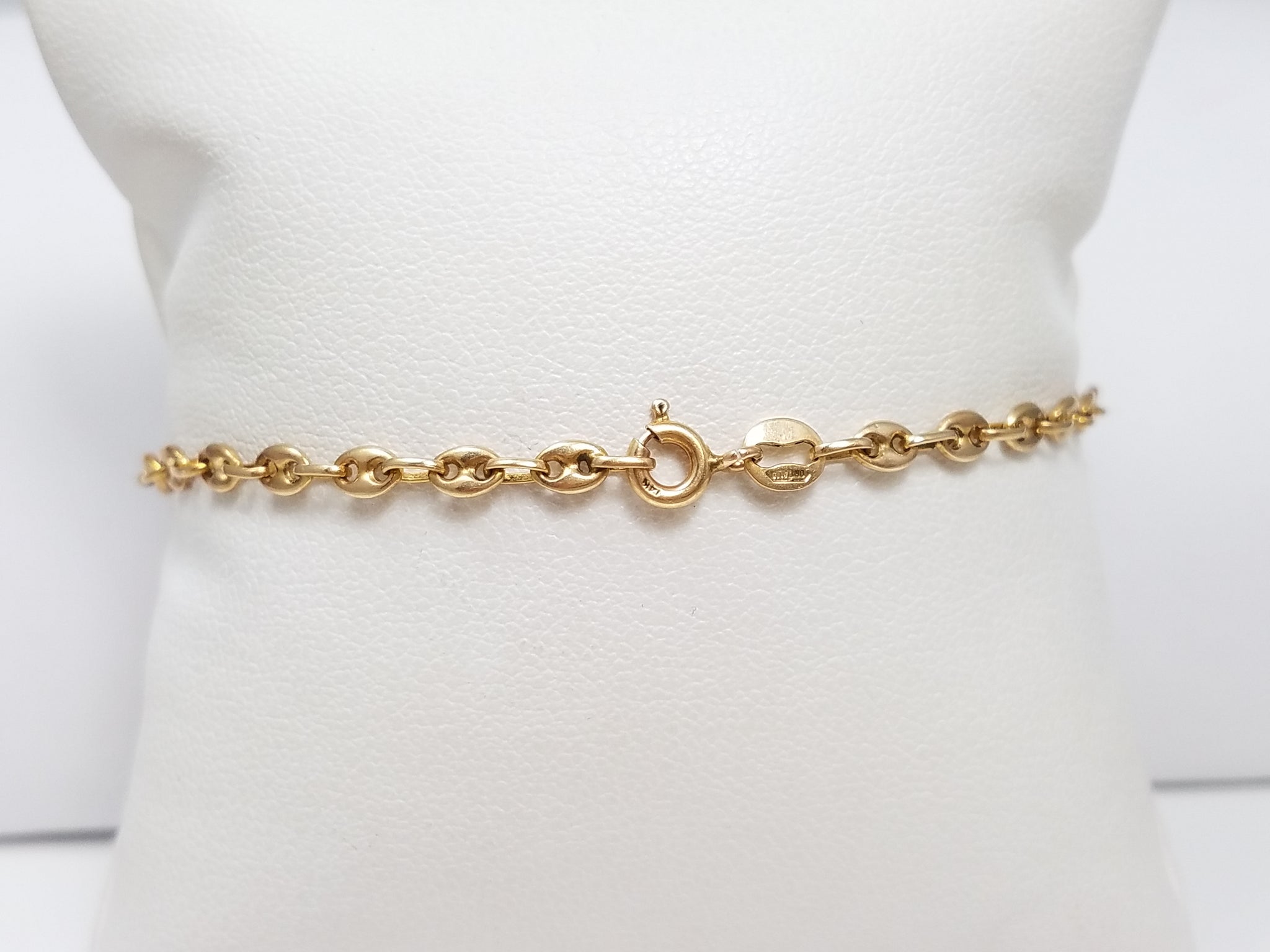Precious 7.25" 14k Yellow Gold Puff Link Bracelet