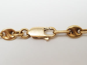 Spiffy 7.5" 14k Yellow Gold Puffy Link Bracelet