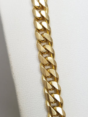 Awesome 10k Yellow Gold Solid Curb Link 6.8mm/22" Necklace