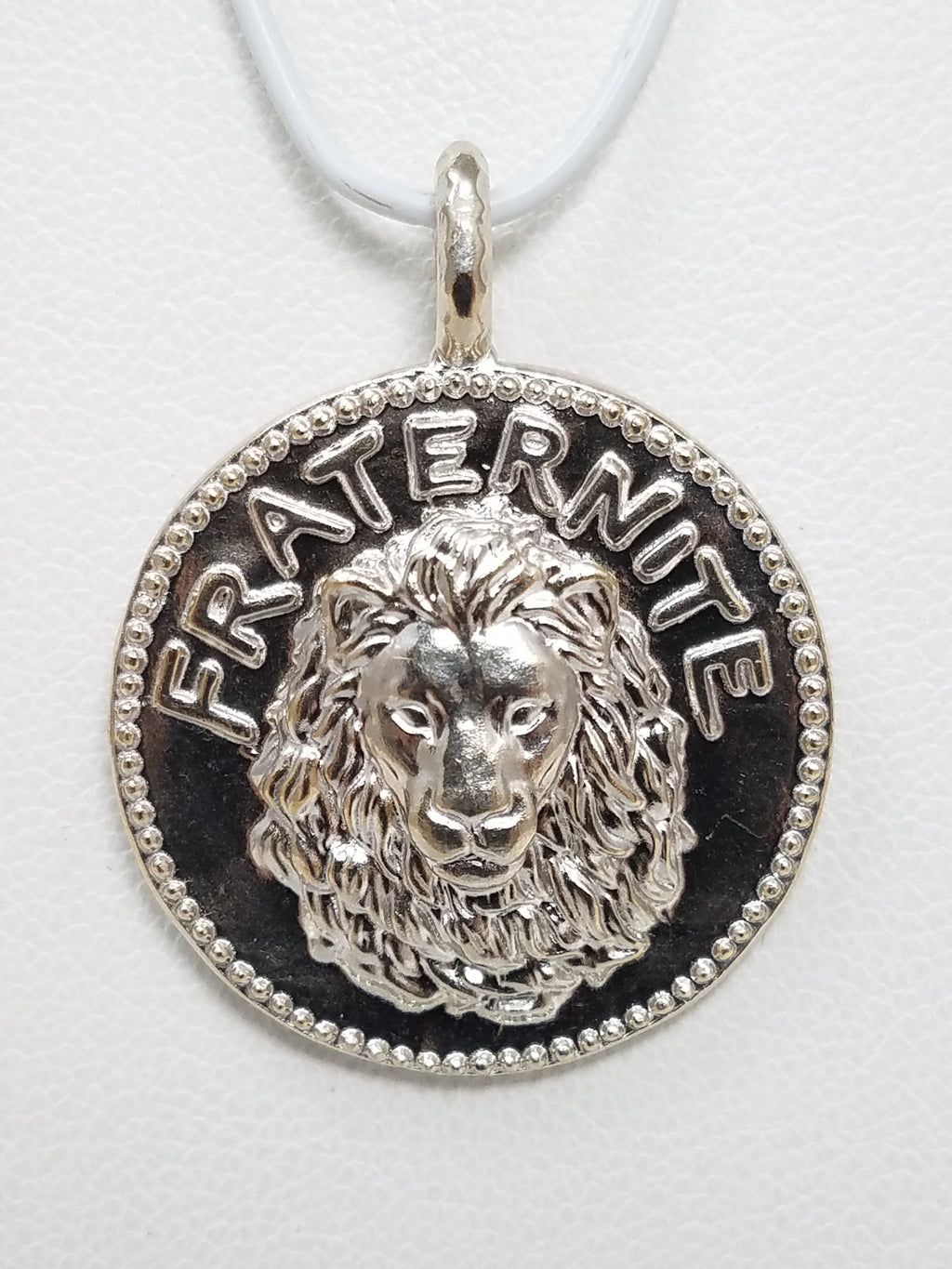 Designer Solid Platinum Lion Head Pendant