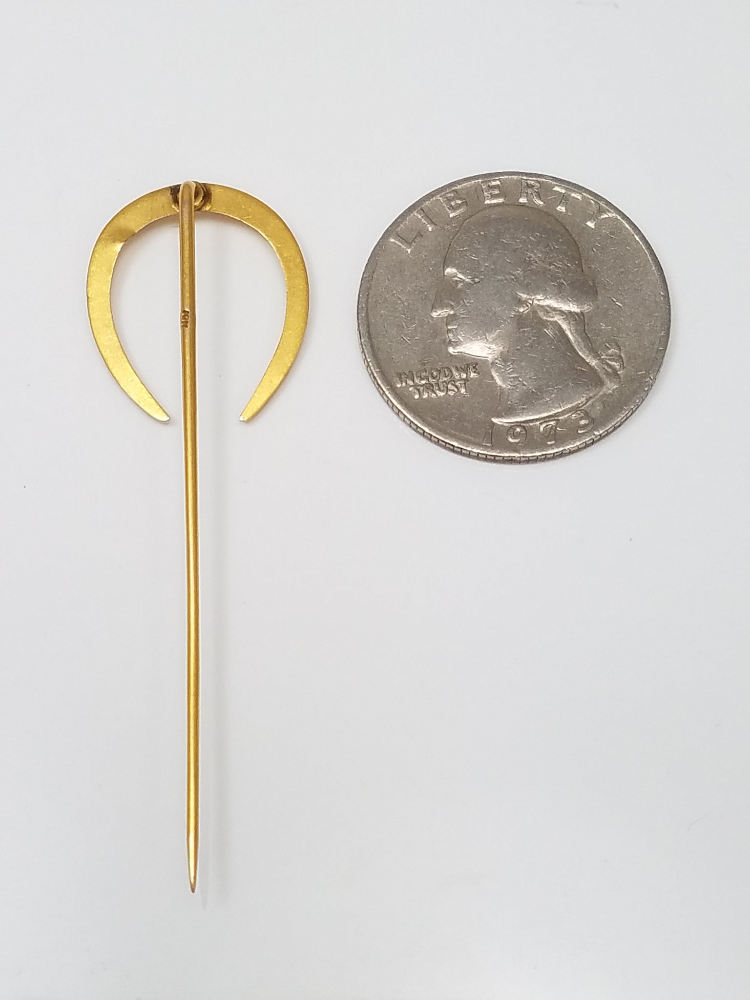 Early 1900's 10k Yellow Gold Horseshoe Stickpin